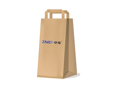Paper Bag with Flat Handles Upright