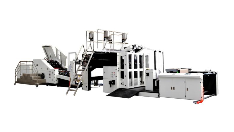 Automatic Paper Bag Machine with Flat Handles Overfolded or Upright
