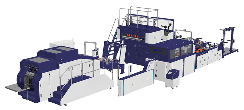 Automatic Bag Making Machine for Twisted Handles Paper Bag and Flat Handles Paper Bag